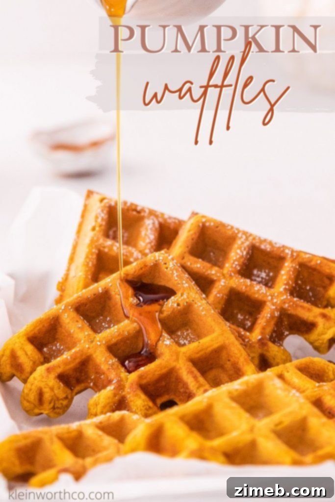 Classic Homemade Pumpkin Waffles with a hint of spice