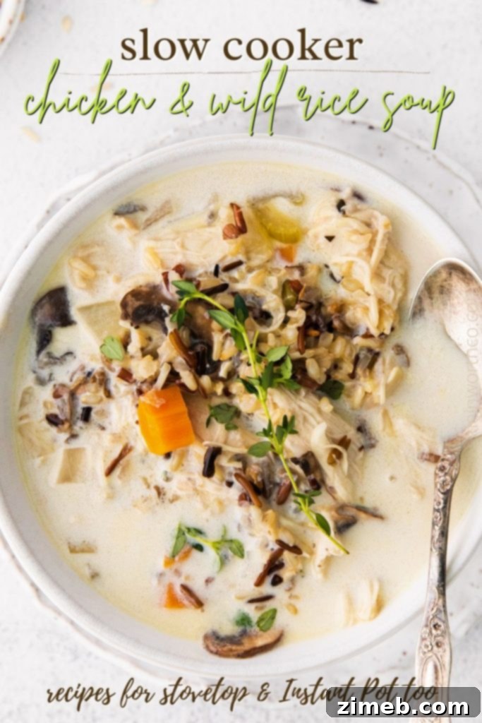 Hearty and flavorful Chicken and Wild Rice Soup for a comforting meal