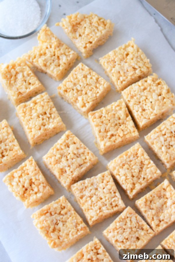 Irresistibly Gooey Rice Krispie Treats 4 rice krispie cereal bars