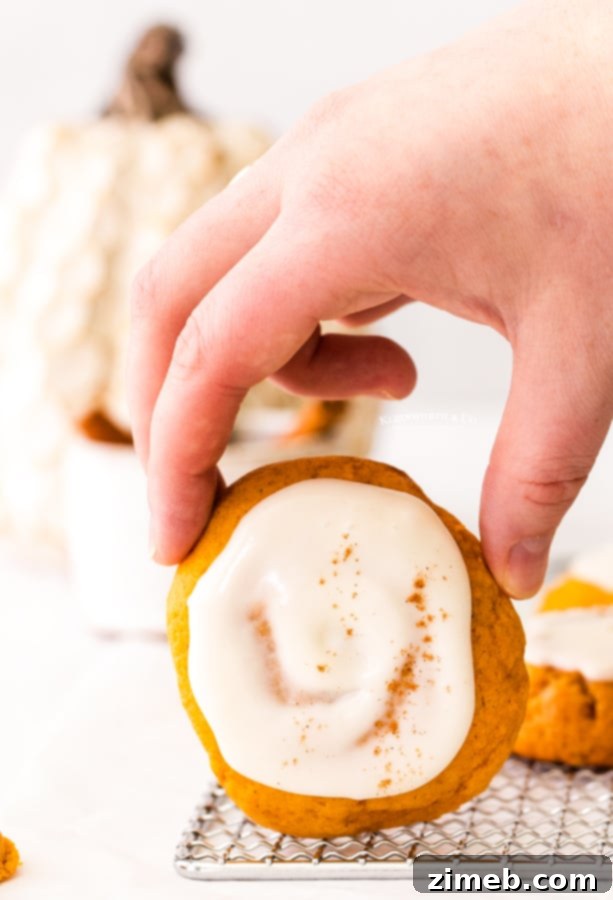 Pillowy Pumpkin Spice Cookies with Cream Cheese Frosting 21 cinnamon pumpkin cookies