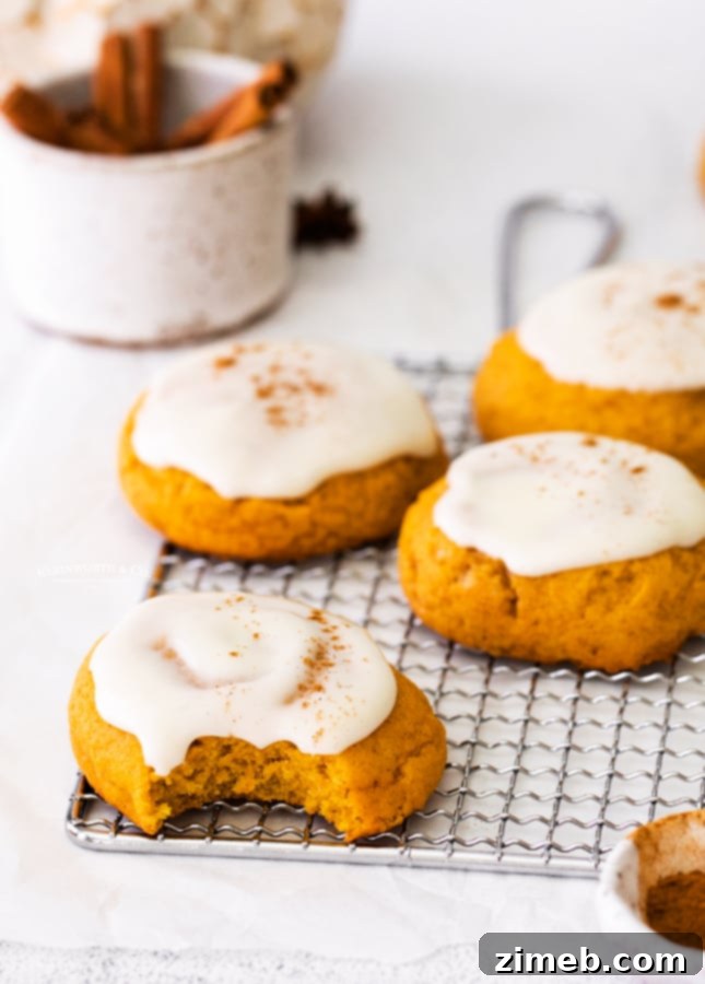 Pillowy Pumpkin Spice Cookies with Cream Cheese Frosting 22 the best pumpkin cookies
