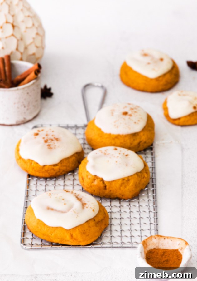 Pillowy Pumpkin Spice Cookies with Cream Cheese Frosting 7 pumpkin dessert cookies