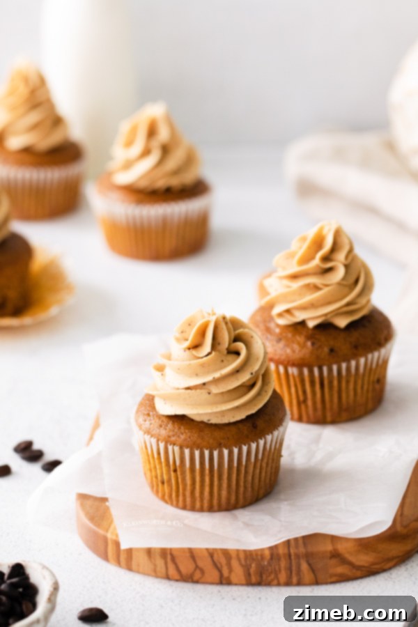 Espresso pumpkin frosting, creamy and ready to pipe