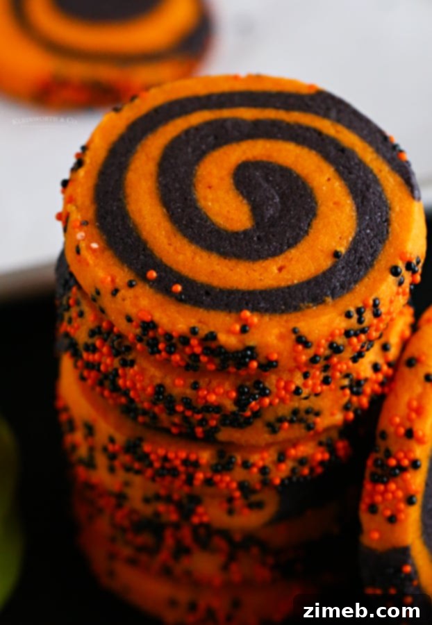Wickedly Delicious Halloween Cookies 6 Beautifully sliced and baked pinwheel cookies ready to be enjoyed