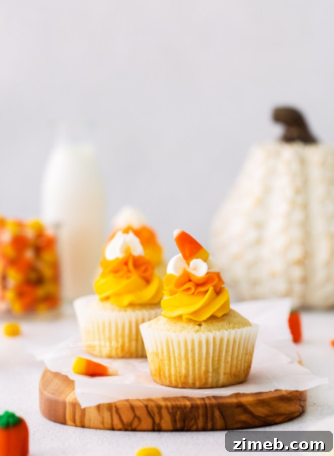 Harvest Harmony Cupcakes 9 Halloween candy cupcakes in the spirit of fall.