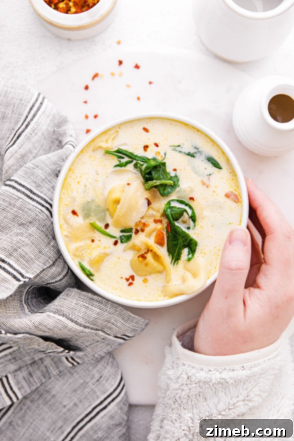 Hearty Instant Pot Spinach Tortellini Delight 20 Savory pasta soup in a pressure cooker