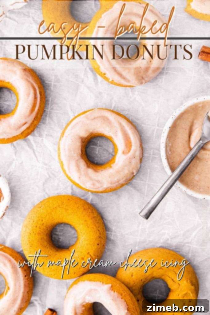 Maple Cream Cheese Frosted Baked Pumpkin Donuts 2 Baked Pumpkin Donuts with Maple Cream Cheese Icing