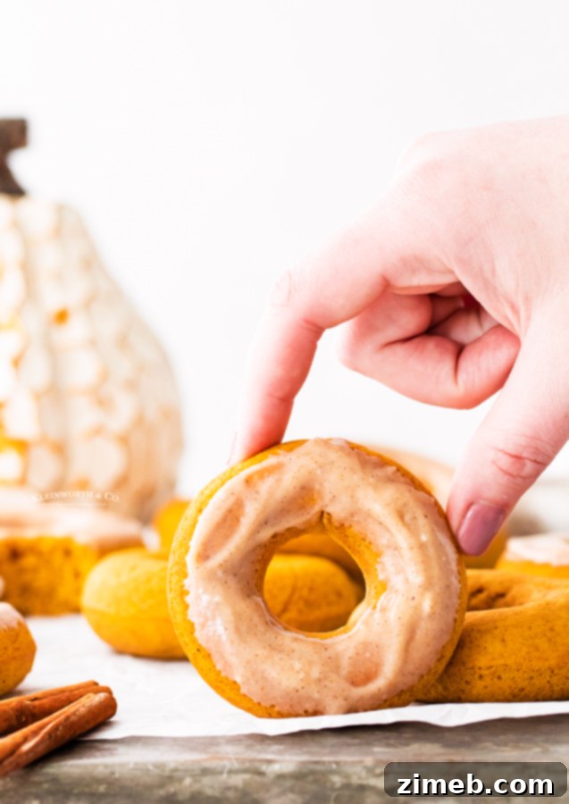 Maple Cream Cheese Frosted Baked Pumpkin Donuts 12 cream cheese donut frosting