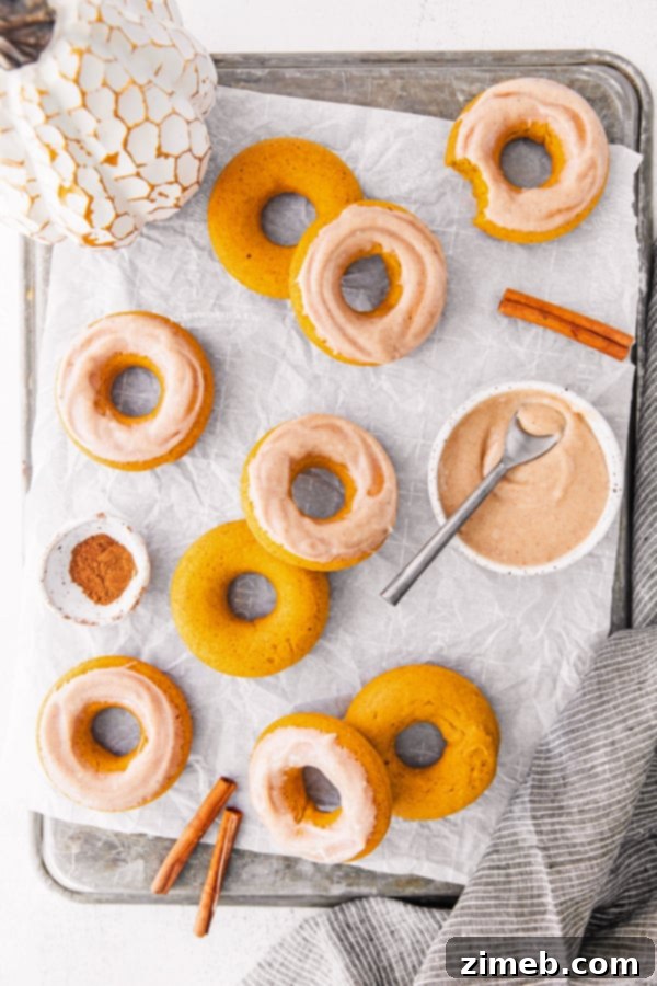 Maple Cream Cheese Frosted Baked Pumpkin Donuts 21 breakfast fall mornings