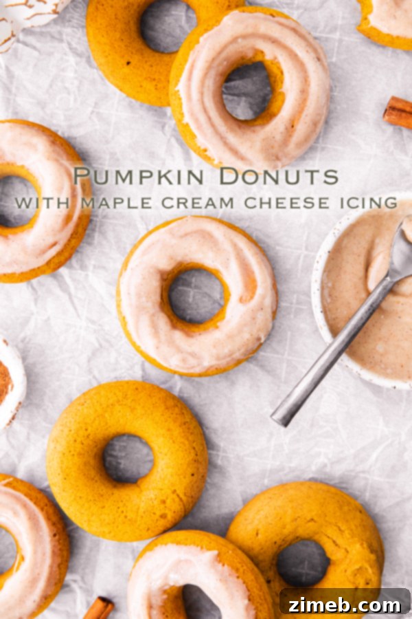 Maple Cream Cheese Frosted Baked Pumpkin Donuts 23 Baked Pumpkin Donuts with Maple Cream Cheese Icing