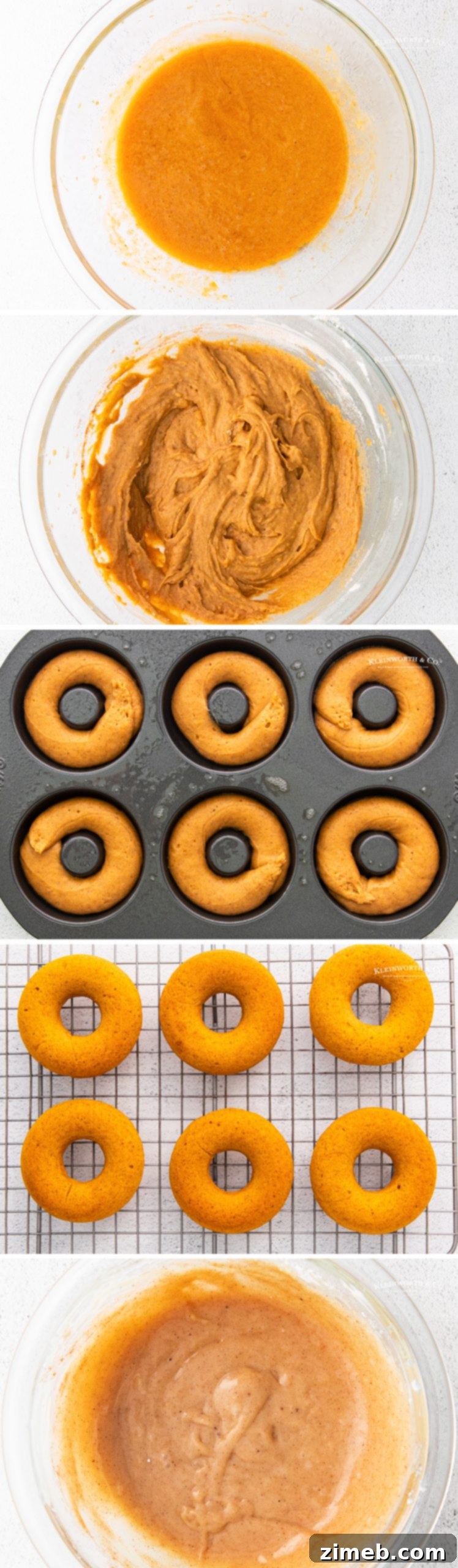 Maple Cream Cheese Frosted Baked Pumpkin Donuts 7 how to make Baked Pumpkin Donuts with Maple Cream Cheese Icing