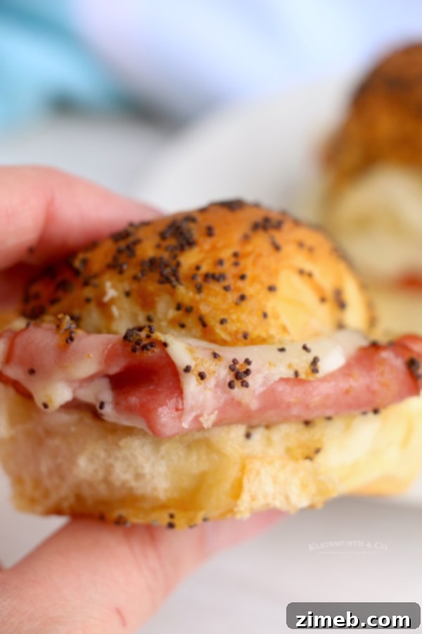 Gooey Air Fryer Ham and Cheese Sliders 12 Air Fryer Sliders