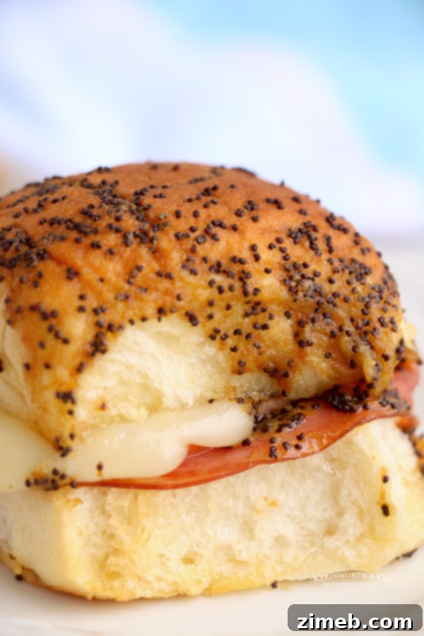 Gooey Air Fryer Ham and Cheese Sliders 3 snack slicers in the air fryer
