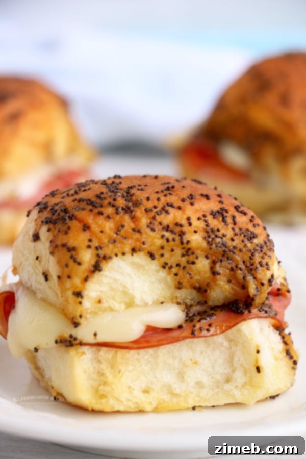 Gooey Air Fryer Ham and Cheese Sliders 4 recipe for Air Fryer Ham and Cheese Sliders