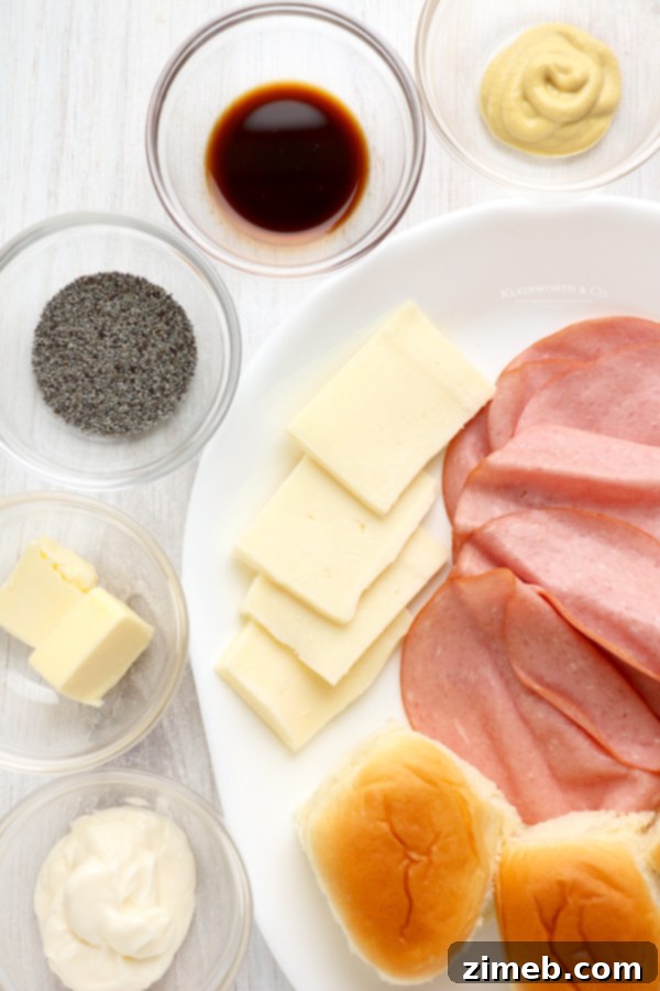 Gooey Air Fryer Ham and Cheese Sliders 5 ingredients for Air Fryer Ham and Cheese Sliders