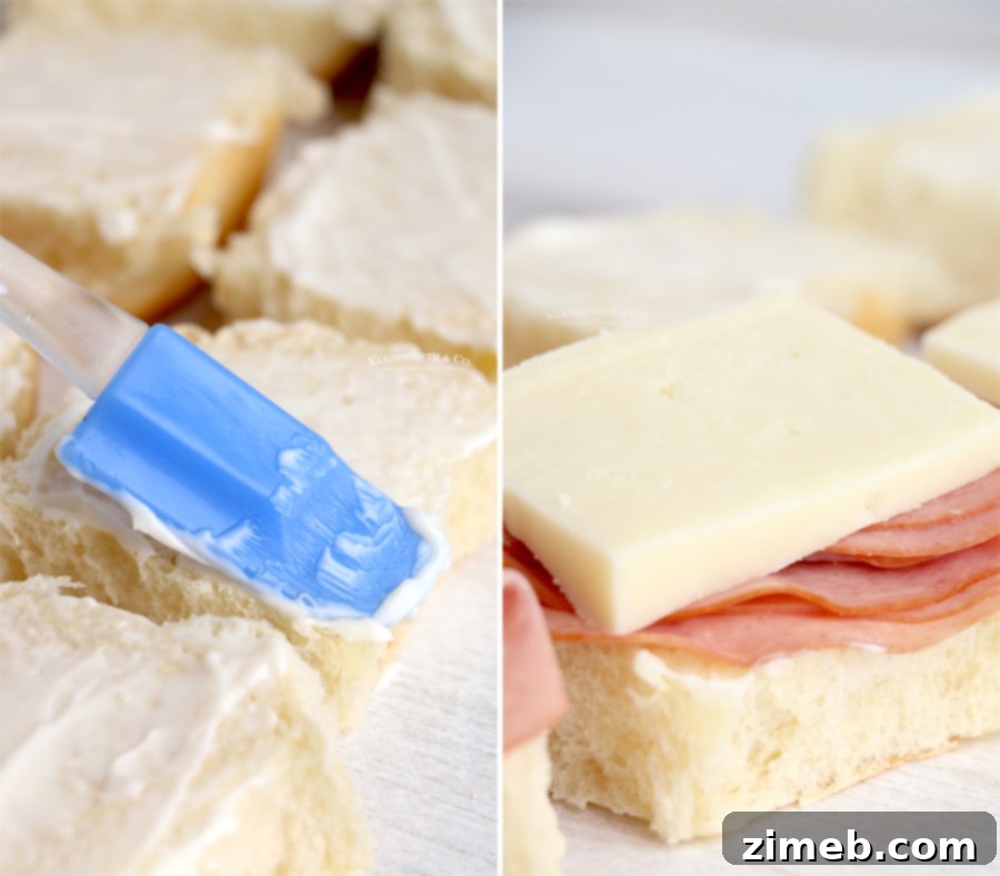 Gooey Air Fryer Ham and Cheese Sliders 6 how to make Ham and Cheese Sliders in the air fryer