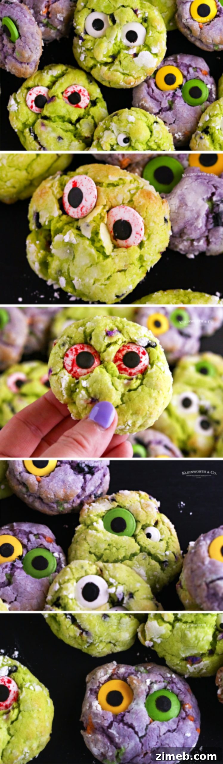 Undead Delights 9 How to make Zombie Cookies with candy eyes.