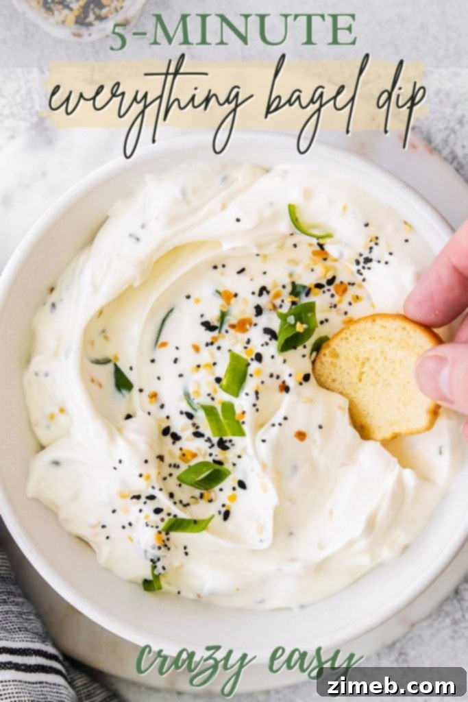 Everything Bagel Dip - A creamy, savory appetizer perfect for any occasion.
