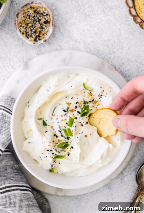 Everything Bagel Dip Ingredients - A visually appealing shot of the components.