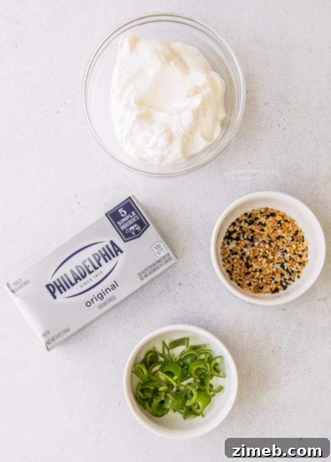 Everything Bagel Seasoning Dip - A close-up showing the rich texture of the dip.