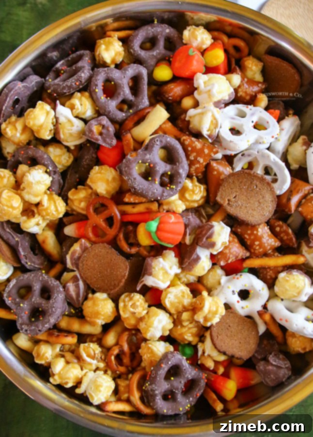 Monster Munch Mix 19 Fall Snack Mix - A bountiful medley for autumn gatherings.