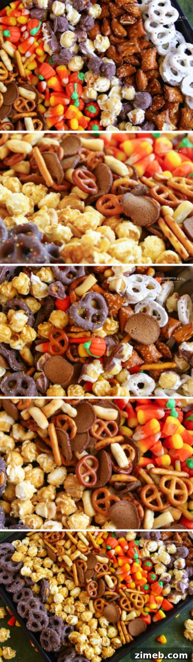 Monster Munch Mix 8 How to make Halloween Snack Mix - All ingredients mixed in a bowl.