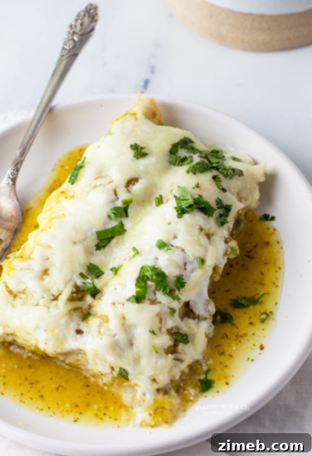 Delicious recipe for Chicken Enchiladas Verde, ready to bake