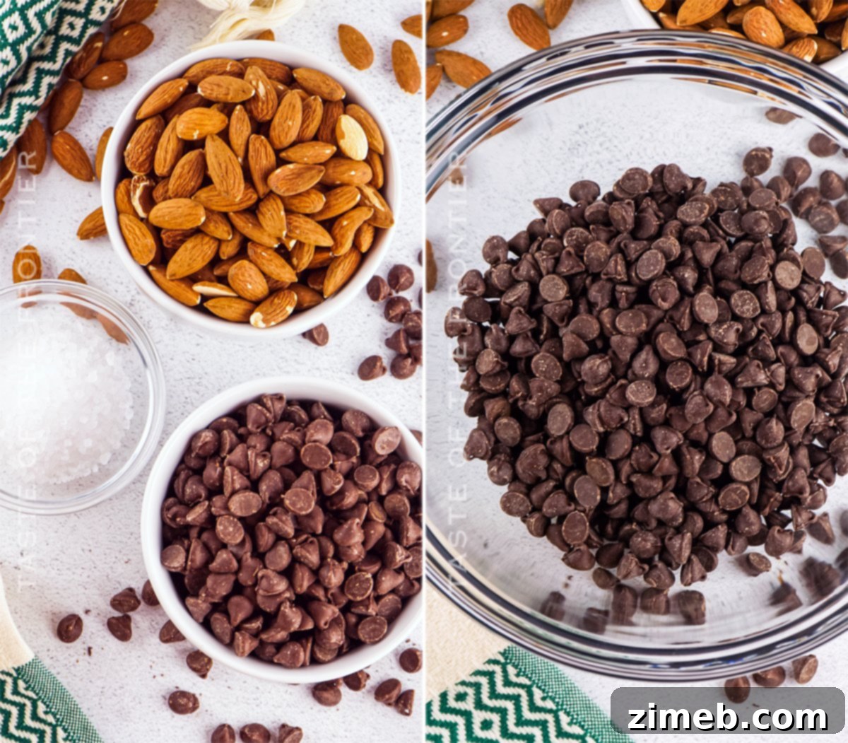 Ingredients for Easy Chocolate Nut Clusters