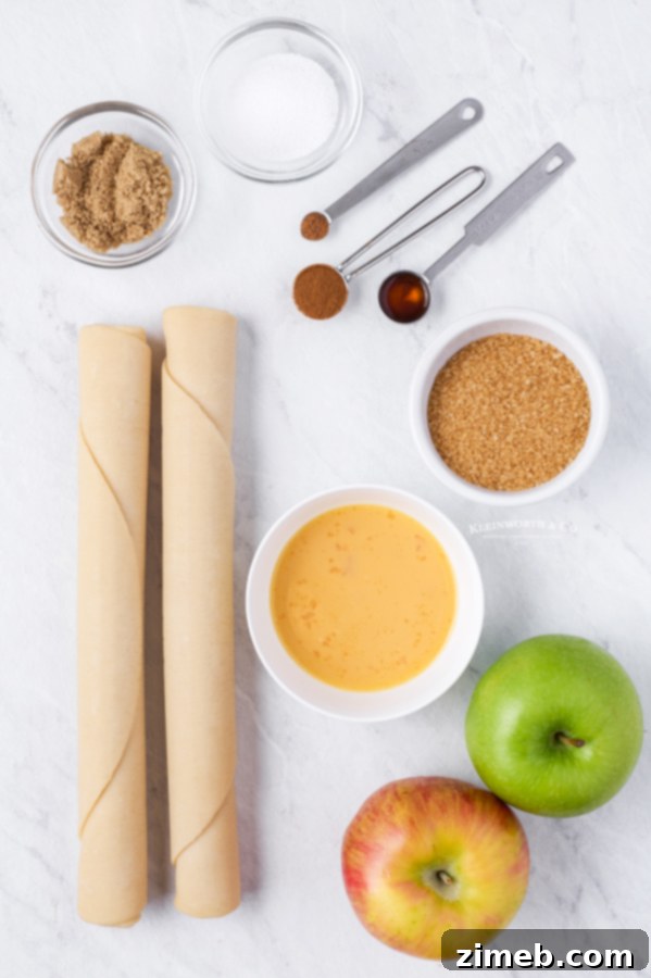 ingredients for Mini Apple Pies