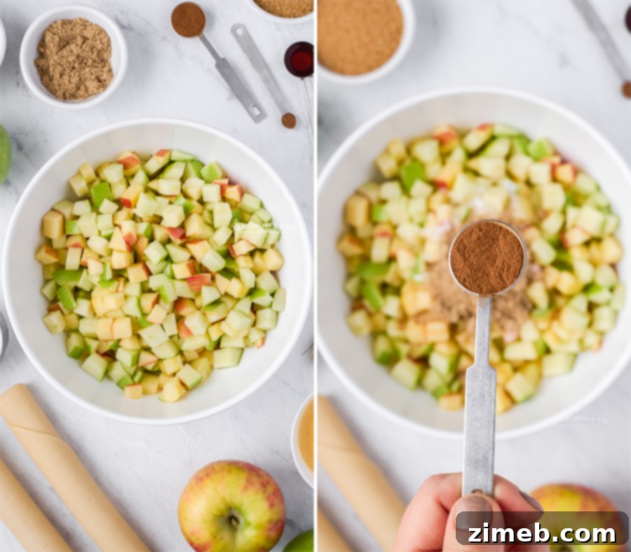steps 1-2 apple pies