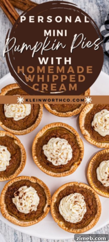 Delightful Mini Pumpkin Pies, perfect for individual servings at Thanksgiving.