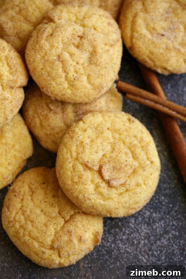 A plate of freshly baked Cake Mix Snickerdoodle Cookies.