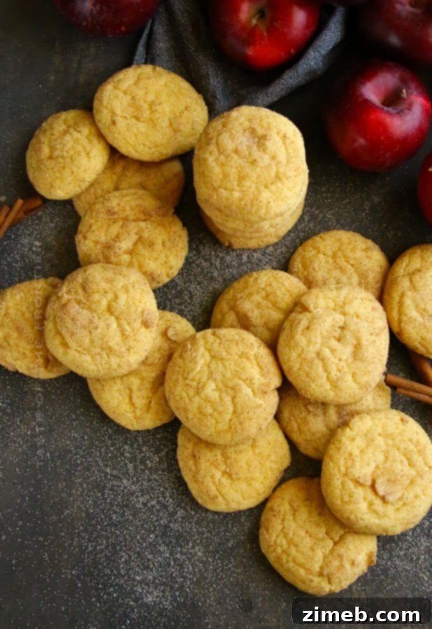 Easy Fall Cookies with Cinnamon on a baking sheet