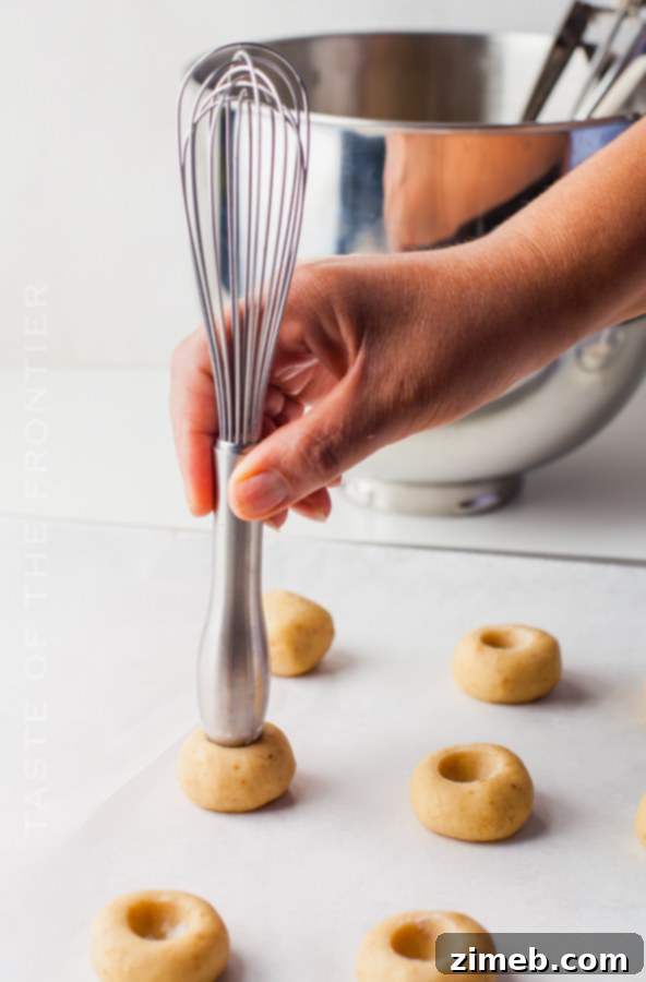 thumbprint Christmas cookies