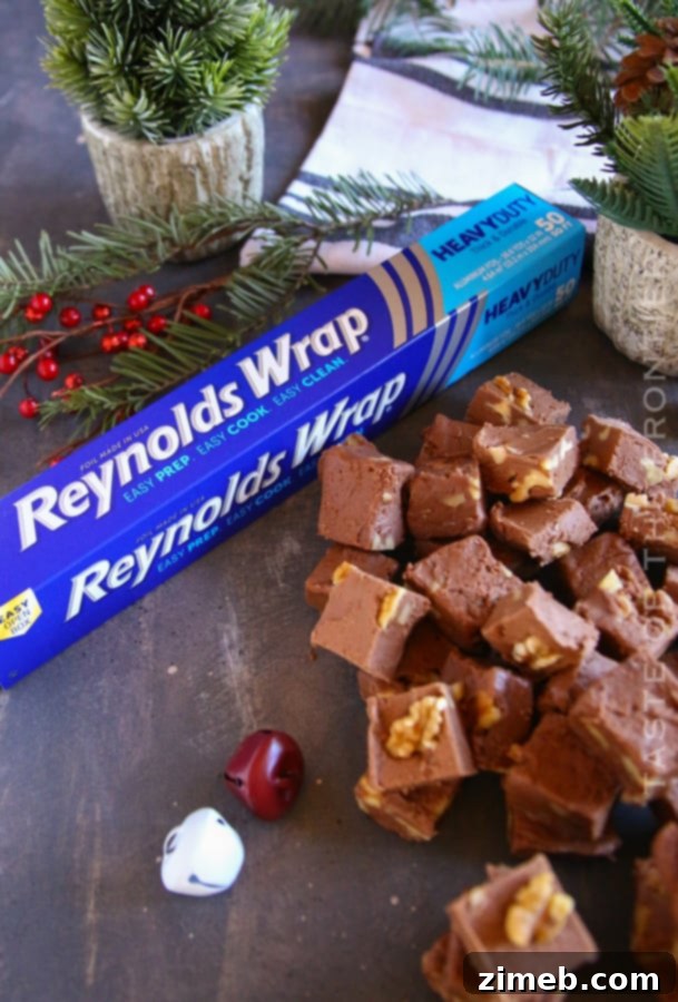 Decadent No-Bake Fudge in Minutes 11 Reynolds Wrap Heavy Duty Roll