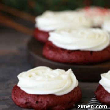 Frosted Red Velvet Cake Mix Cookies