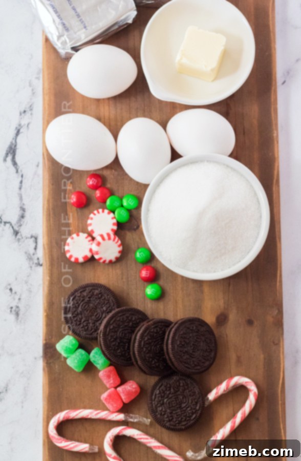 ingredients for Christmas Cheesecake