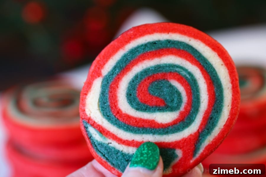 Beautiful red and green cookies for Christmas