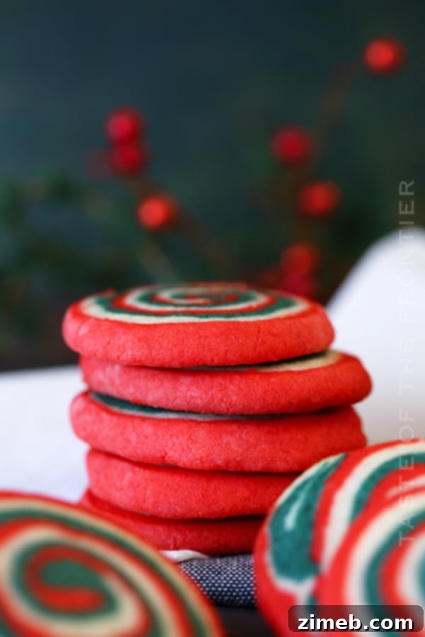 Delightful holiday Christmas cookies with a beautiful swirl