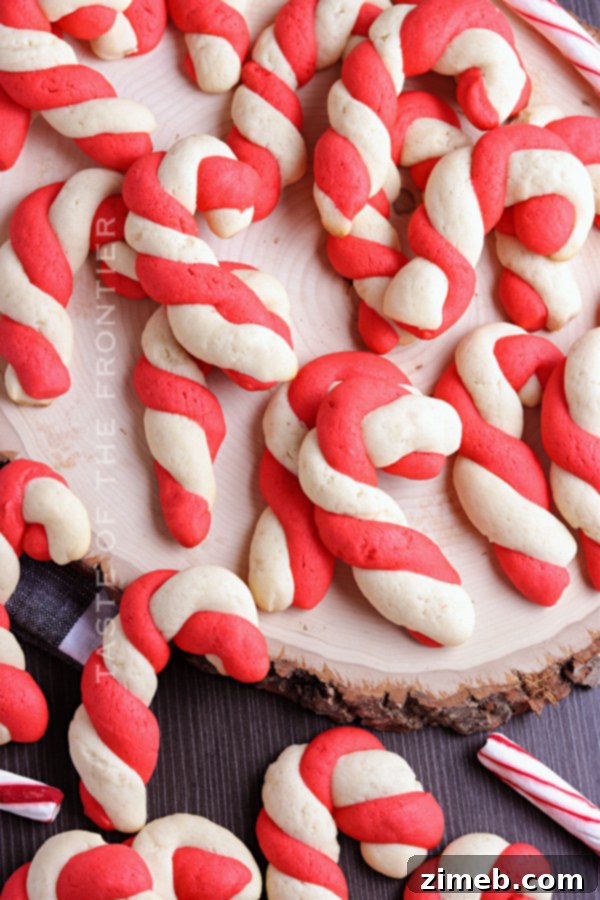Festive Peppermint Twists 8 Candy Cane Twist Cookies with Peppermint Flavor
