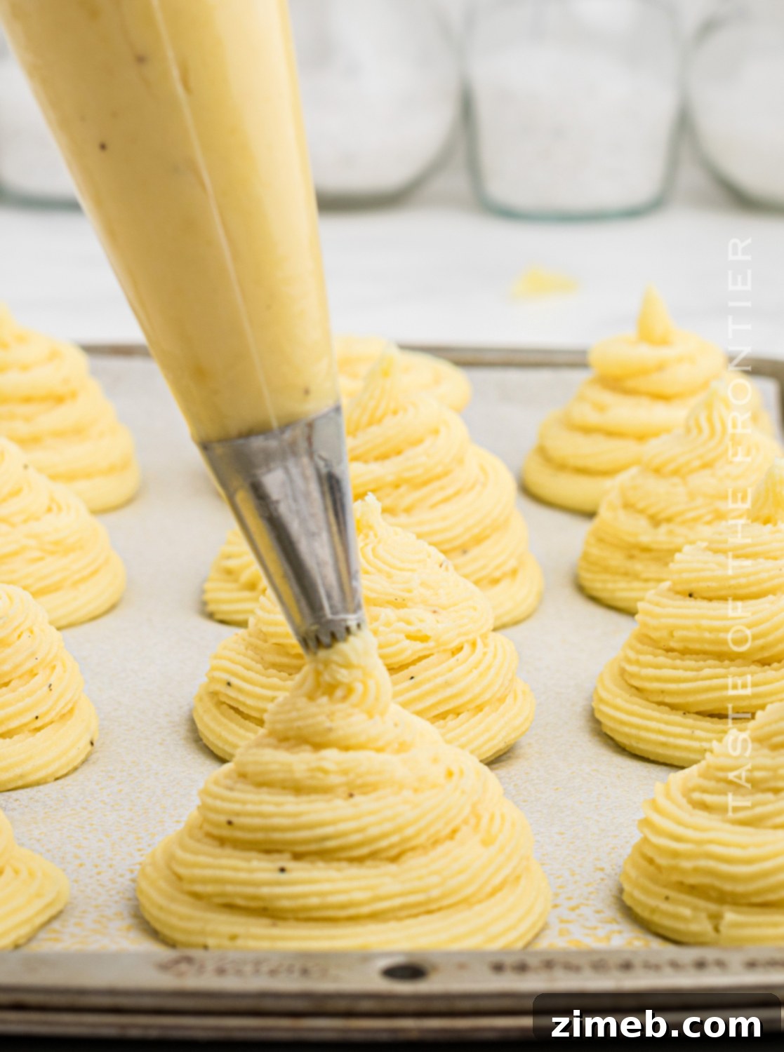 Golden Potato Rosettes 7 piping potatoes