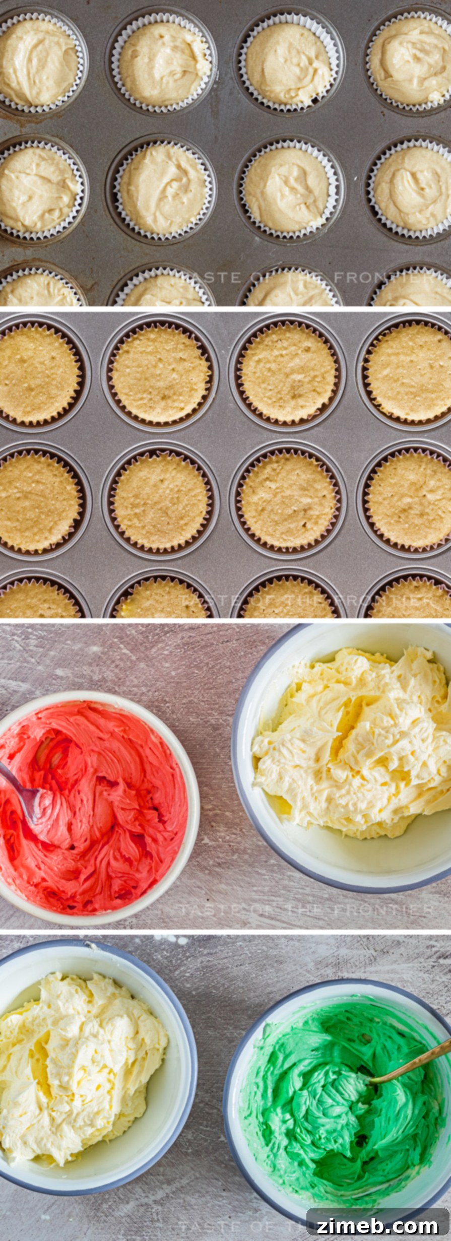 How to frost Christmas cupcakes with beautiful swirled frosting