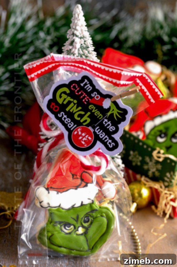 Grinch's Heart-Melting Cookies 13 cookies as gifts - Grinch themed