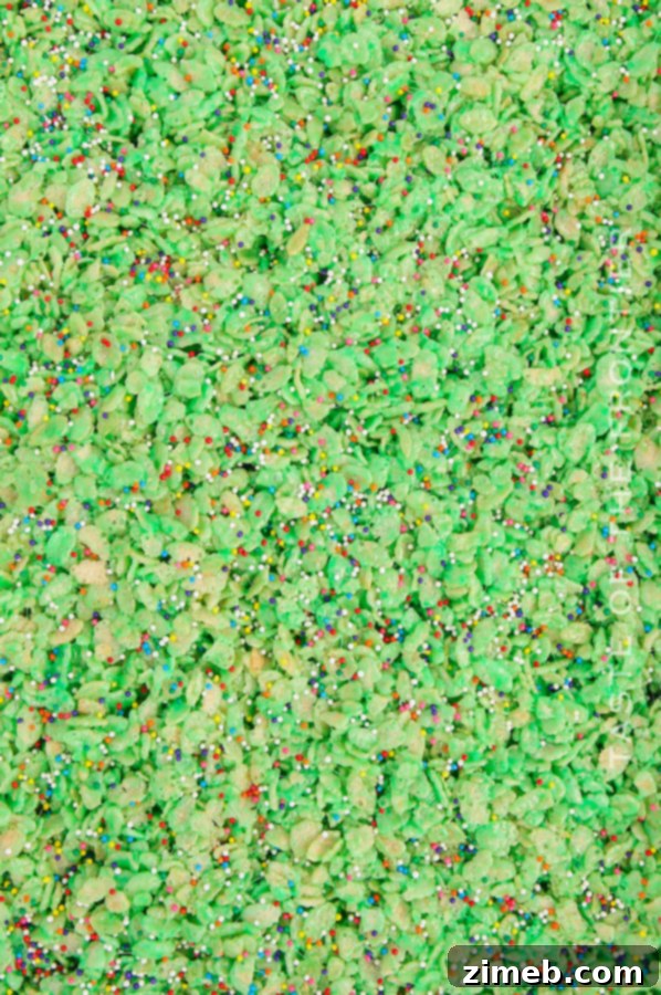 Yuletide Crispy Delights 9 Christmas Rice Krispie Treats cooling in the pan