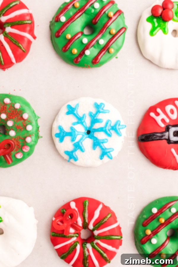 Festive Wreath Cookie Delights 22 wreath cookies with icing