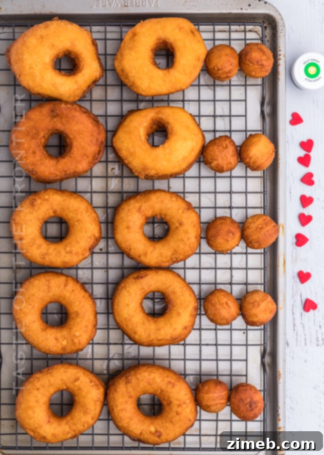fried donuts and donut holes