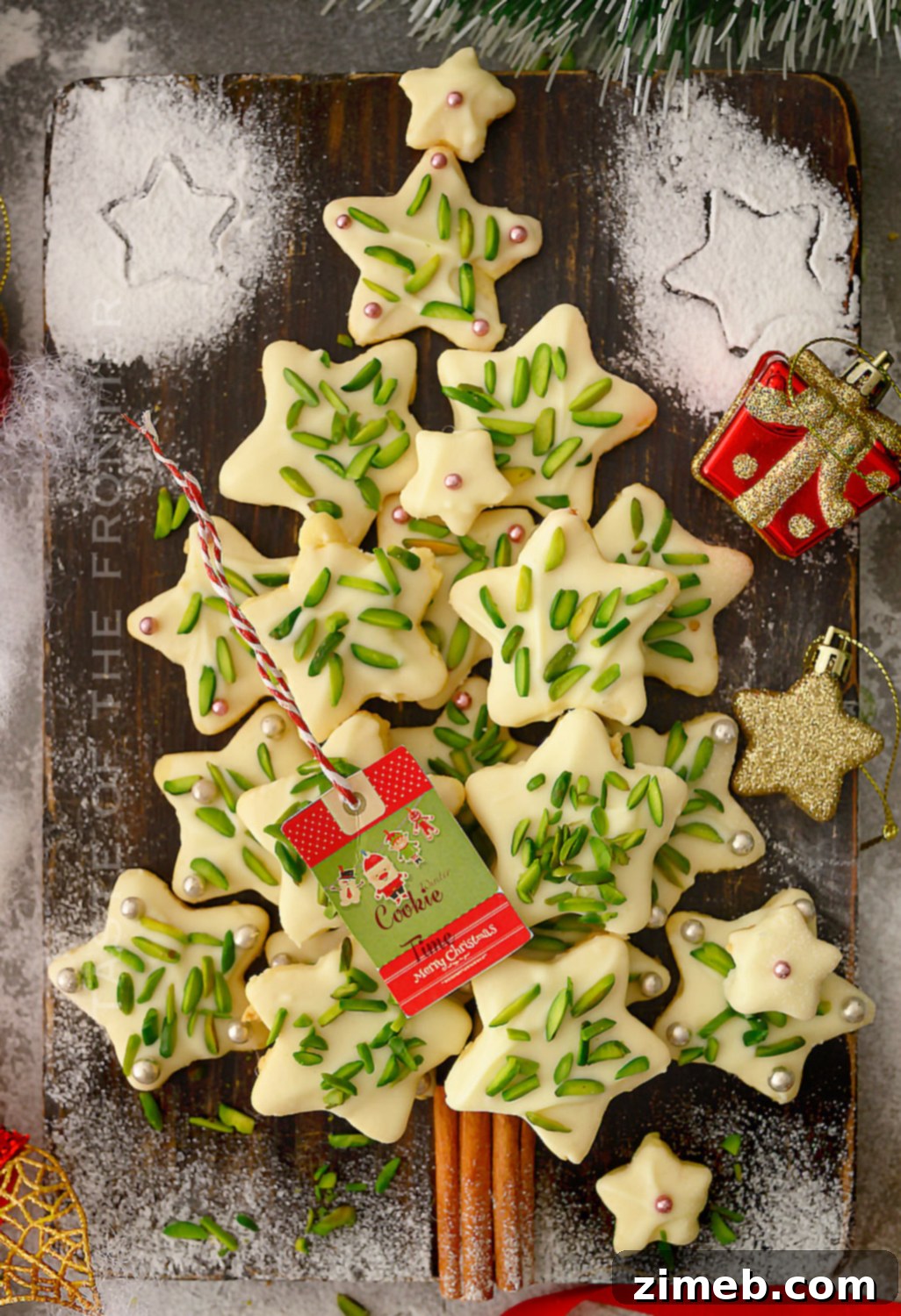 Delightful Pistachio Cookies with White Chocolate and Sliced Pistachios