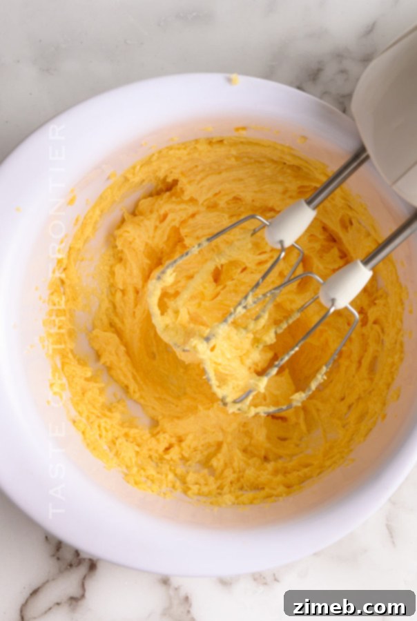 Mixing the cookie dough for perfect Holiday Pistachio Cookies