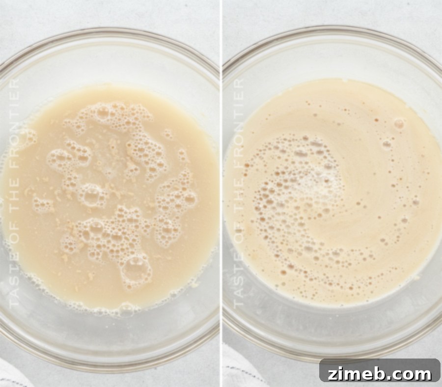 How to make One Hour Disappearing Fat Rolls, showing the dough being prepared