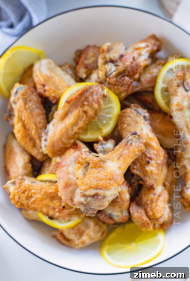 Air Fryer Lemon Pepper Wings 18 Air Fryer Lemon Pepper Wings - perfect appetizer.